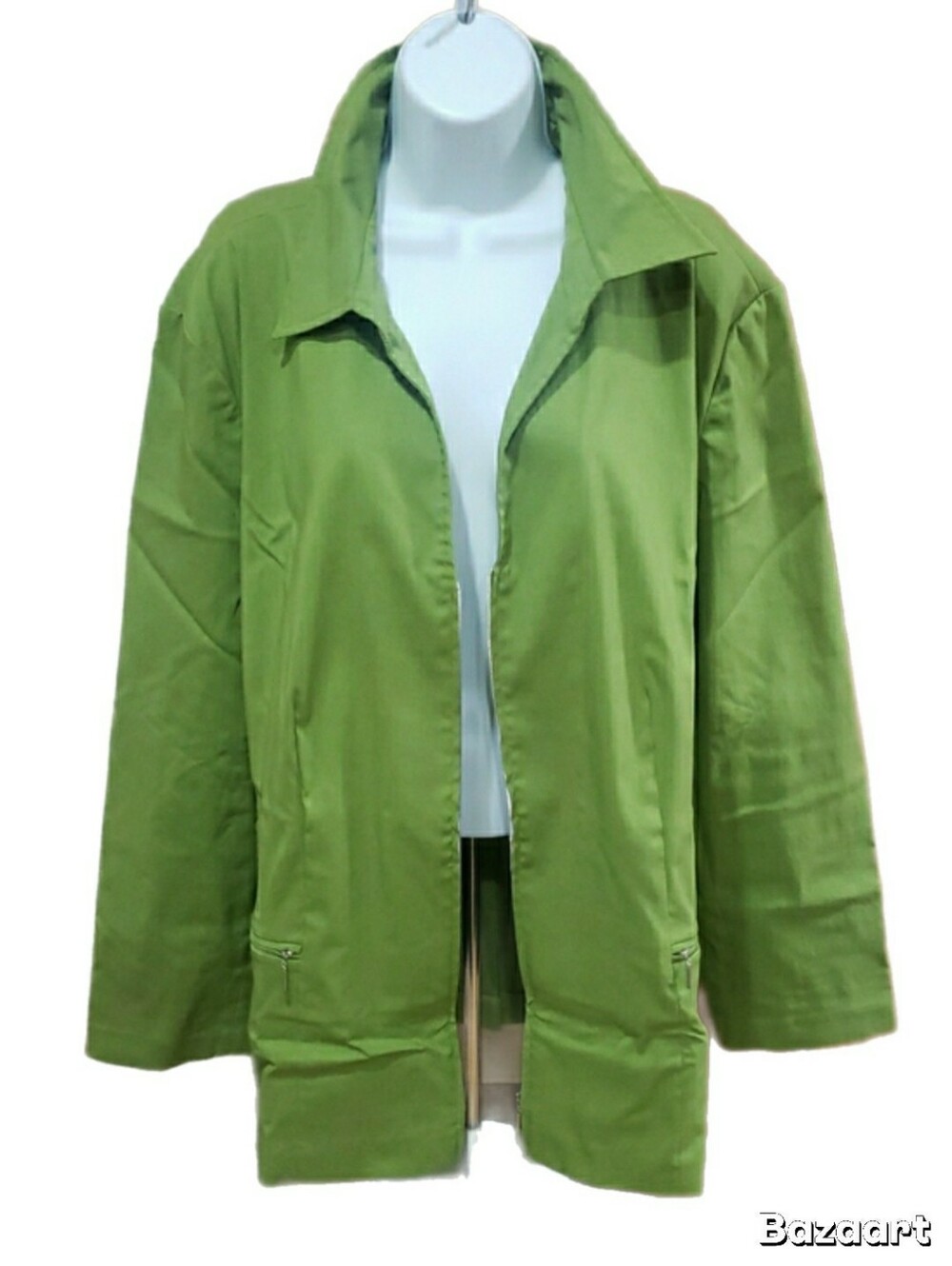 Lane Bryant Lime Green Zip-Front Women's Jacket, 26/28
